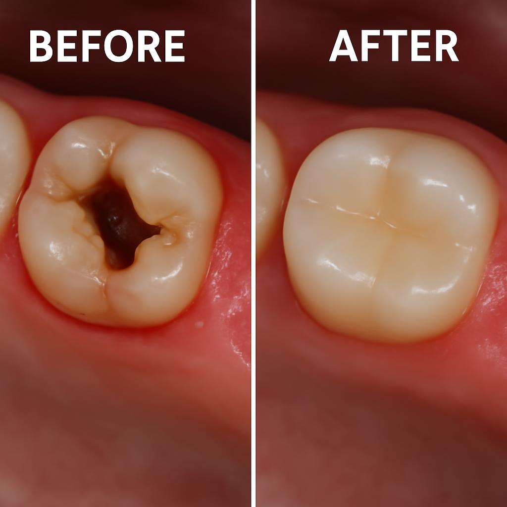 Antes e depois - Endodontia